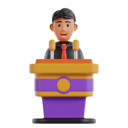 Male Speaker  3D Icon