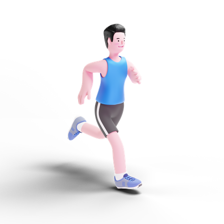 Male sprinter running  3D Icon