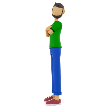Man With Casual Outfit Full Body 3 D Illustration Pack 3D Illustration