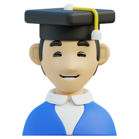 Male student  3D Icon