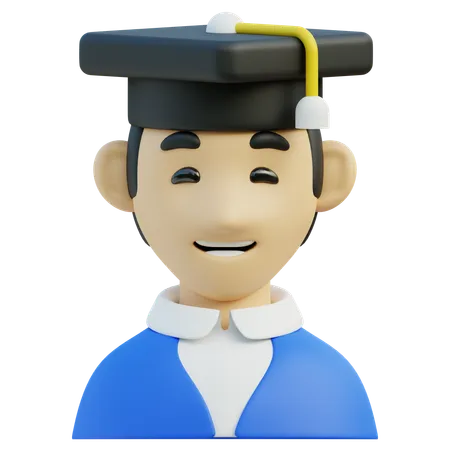 Male student  3D Icon