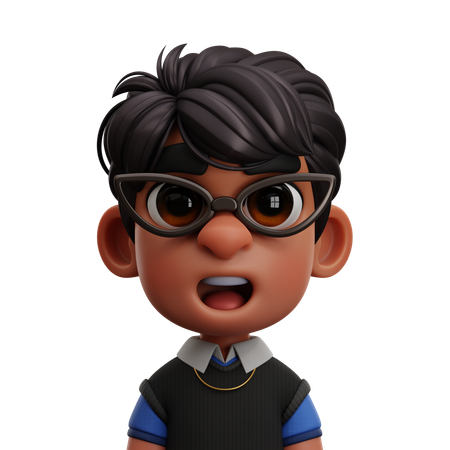 Male Student  3D Icon