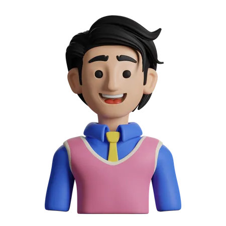 Male Student  3D Icon