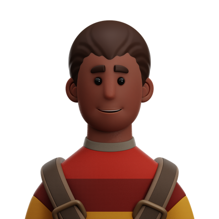 Male Student  3D Icon