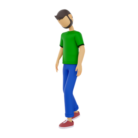 Male Suffer Of Depression  3D Illustration