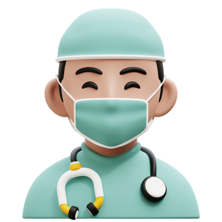 Male Surgeon 3D Icon