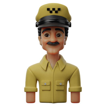 Male Taxi Driver  3D Icon