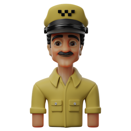 Male Taxi Driver  3D Icon