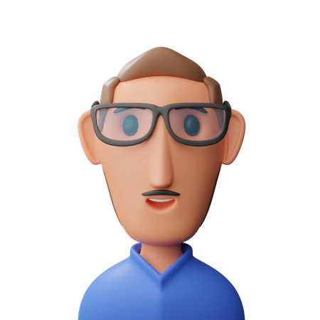 Male teacher avatar  3D Icon