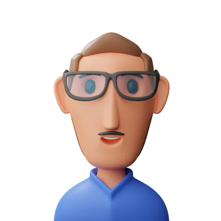 Male teacher avatar  3D Icon