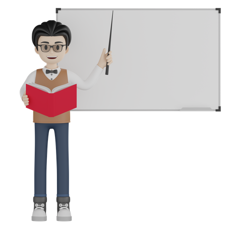 Male Teacher Explaining  3D Icon