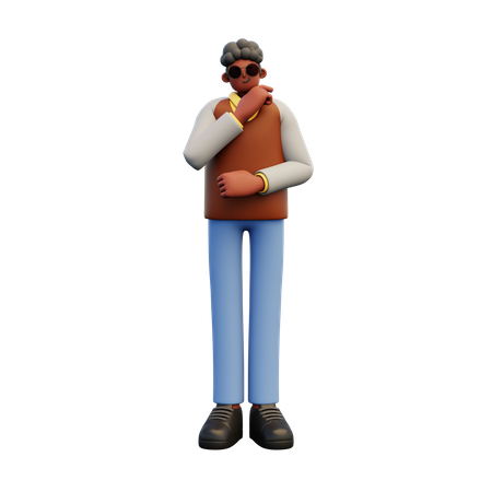 Male Teacher Giving Standing Pose  3D Illustration