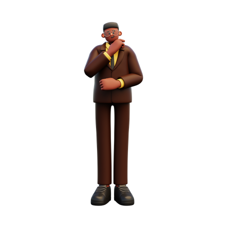 Male Teacher Giving Standing Pose  3D Illustration