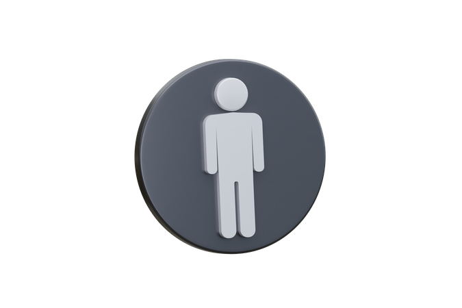 Male Toilet  3D Icon