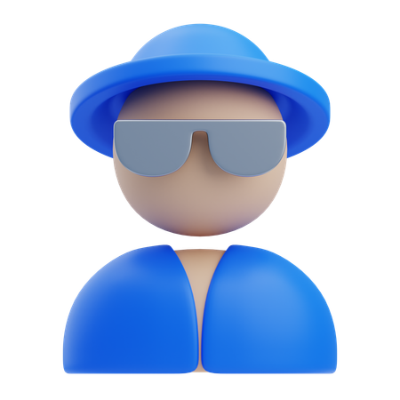 Male Tourist  3D Icon