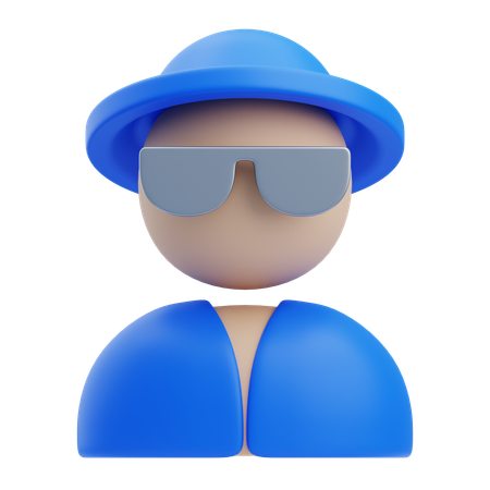 Male Tourist  3D Icon