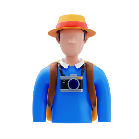 Male Tourist  3D Icon