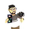 graphics of vlogger