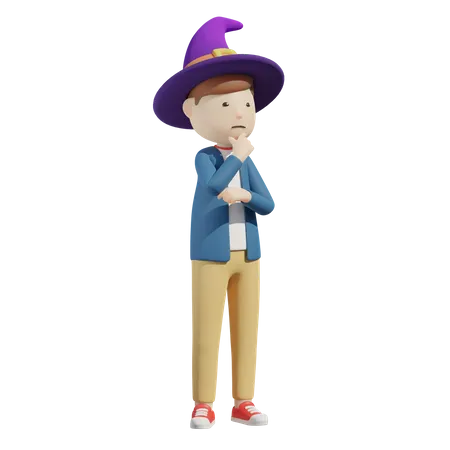 Male witch  3D Illustration