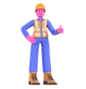 Male Worker Showing Thumbs Up