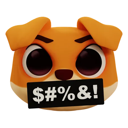 Emoji malédiction de chien  3D Icon