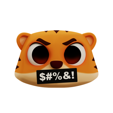 Emoji de malédiction du tigre  3D Icon