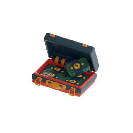 Maleta de efectivo  3D Icon