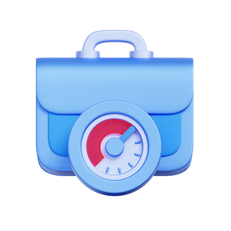 Maletín con temporizador de trabajo  3D Icon