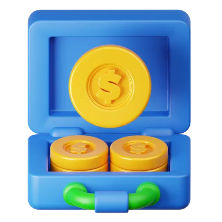Maletín de moneda  3D Icon