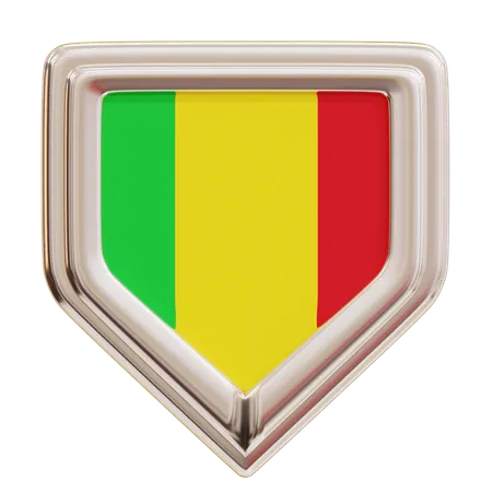 Mali Flag Shield 3D Icon