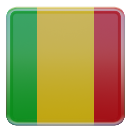 Mali Quadratische Flagge  3D Icon