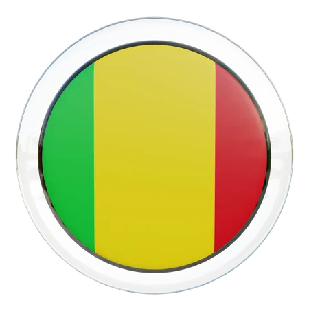 Mali Round Flag  3D Icon