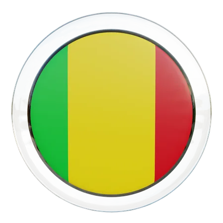 Mali Round Flag 3D Icon