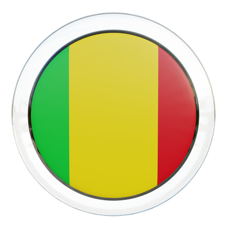 Mali Runde Flagge  3D Icon