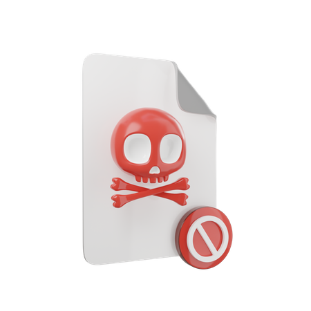 Malicious File  3D Icon