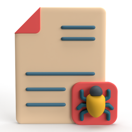 Malicious File  3D Icon