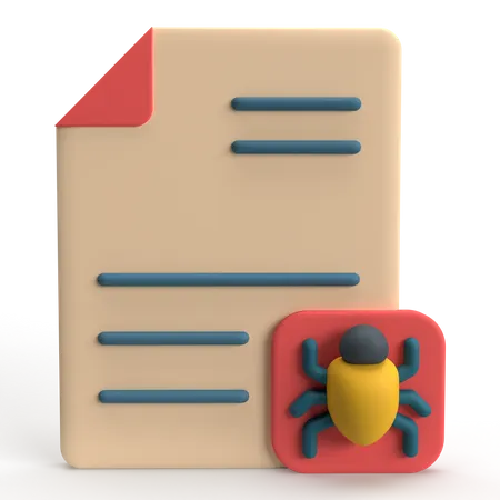 Malicious File  3D Icon