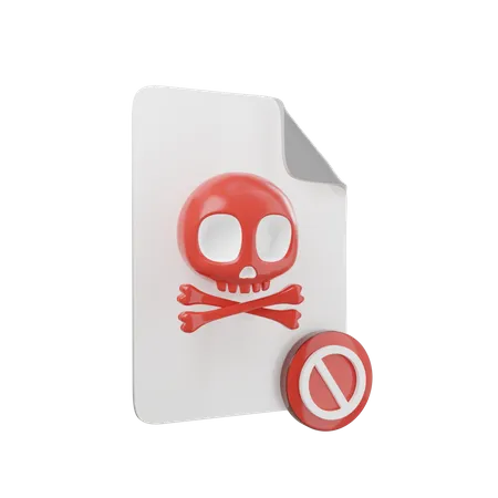 Malicious File  3D Icon