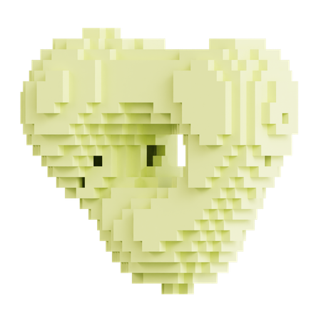 Malla de procedimiento en forma de corazón  3D Icon
