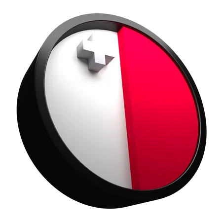 Malta Flag Icon With 3 D 3D Flag