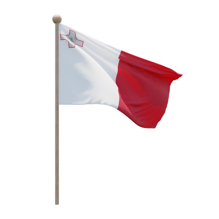 Malta Flagpole  3D Icon