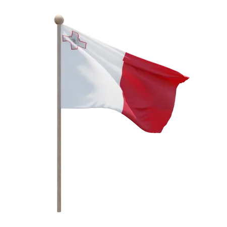 Malta Flagpole  3D Icon