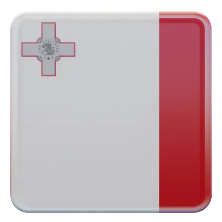 Malta Square Flag  3D Icon