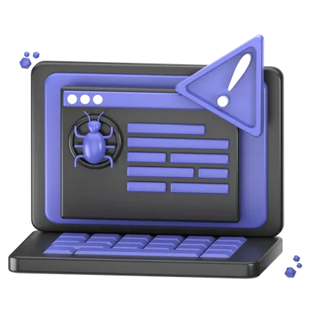 Malware-Angriff  3D Icon