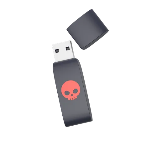 Malware auf Flashdisk  3D Icon