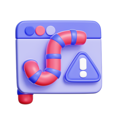 Malware de verme  3D Icon