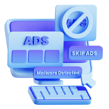 Malware Detected  3D Icon
