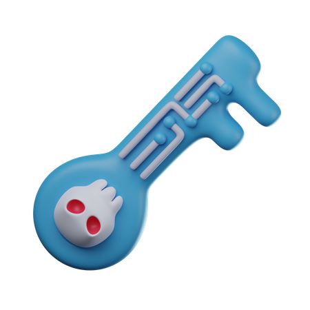 Malware Key  3D Icon