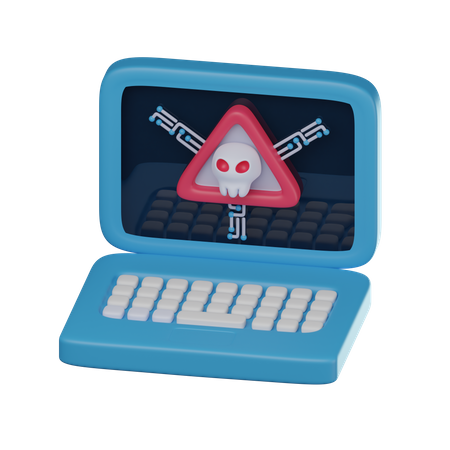 Malware-Laptop  3D Icon