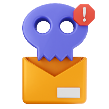 Malware correo seguridad internet  3D Icon